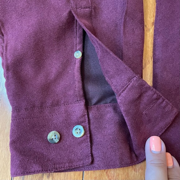 Knightsbridge Burgundy Red Men’s Two Pocket Dress Shirt Polyester Faux Suede 2XL - Picture 9 of 10